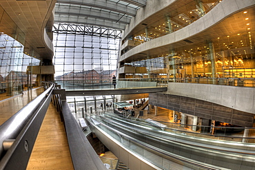 Inside the Royal Library at the Black Diamond building, Copenhagen, Denmark, Europe