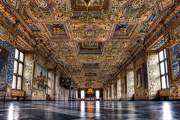 The Great Hall at Frederiksborg Castle, Hillerod, Denmark, Europe