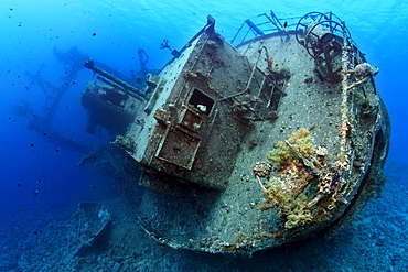 Stern, superstructure, wreck, Cedar Pride, Hashemite Kingdom of Jordan, JK, Red Sea, Western Asia