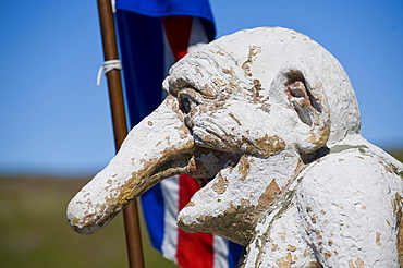 Troll, sculpture in Hofsos, North Iceland, Iceland, Europe