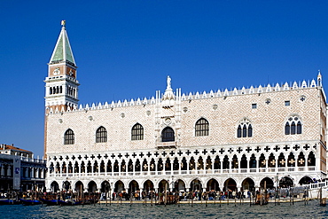 Side view of the Ducal Palace in Venice, Venezia, Italy, Europe