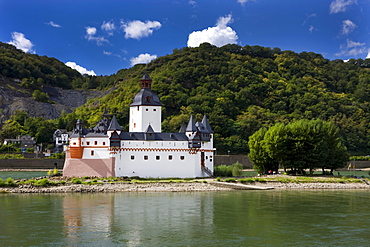 Burg Pfalzgrafenstein toll castle in the Rhine, Kaub, UNESCO World Heritage Site Upper Middle Rhine Valley, Rhineland-Palatinate, Germany, Europe