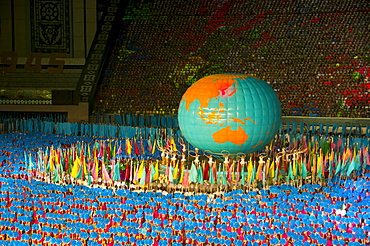 Dancers and acrobats at the Arirang Festival, the North Korean Grand Mass Gymnastics and Artistic Performance, Pyongyang, North Korea, Asia