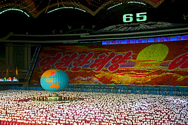 Dancers and acrobats at the Arirang Festival, the North Korean Grand Mass Gymnastics and Artistic Performance, Pyongyang, North Korea, Asia