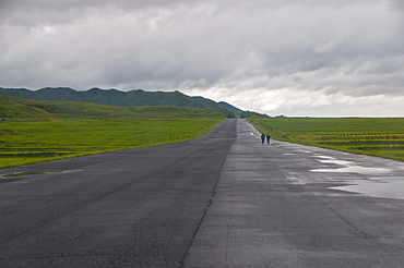 Empty highway, North Korea, Asia