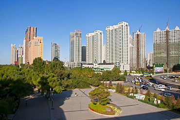 The skyline of Harbin, Heilongjiang, China, Asia