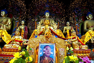 Buddha statues in the Wutai Shan monastic site, Mount Wutai, Unesco World Heritage Site, Shanxi, China, Asia