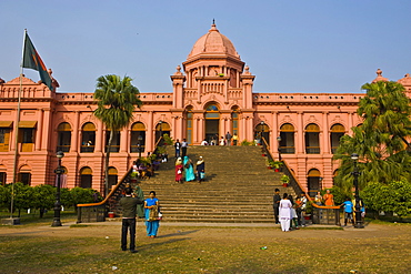 The pink Ahsan Manzil palace, Dhaka, Bangladesh, Asia