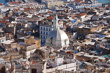 View over the Unesco World Heritage site, the Kasbah, historic district of Algiers, Algeria, Africa