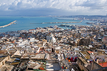 View over the Unesco World Heritage site, the Kasbah, historic district of Algiers, Algeria, Africa