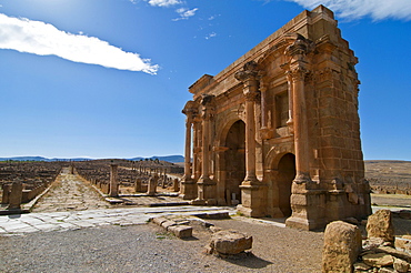 Roman ruins of Timgad, UNESCO World Heritage Site, Algeria, Africa