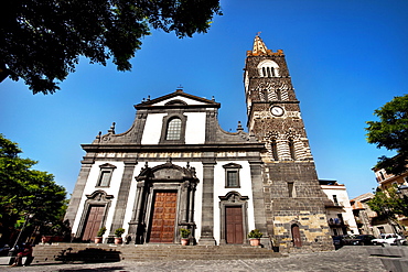 Bell tower, Church of San Martino, Randazzo, Etna, Sicily, Italy, Europe