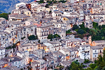 View over Ragusa Ibla, Sicily, Italy, Europe