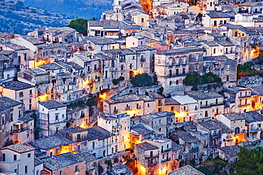 View over Ragusa Ibla, Sicily, Italy, Europe