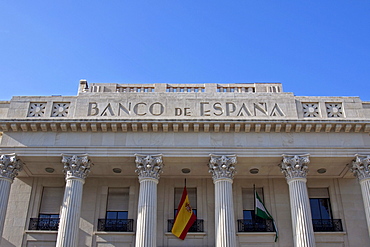 Branch of the Banco de Espana, the central bank of Spain, Malaga, Andalusia, Spain, Europe