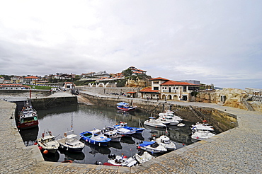 Boats, harbour, Comillas, Cantabria, Spain, Europe