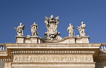 The Catholic church emblem, Vatican city, Rome, Italy, Europe