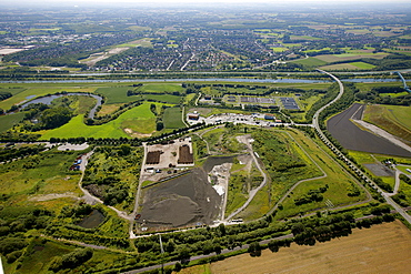 Aerial view, landfill, Hamm, Ruhr area, North Rhine-Westphalia, Germany, Europe