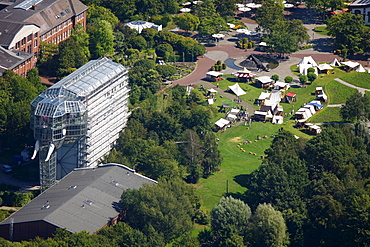 Aerial view, Maxipark, a recreational area, Zechenkaue, former colliery, Hamm, Ruhr area, North Rhine-Westphalia, Germany, Europe