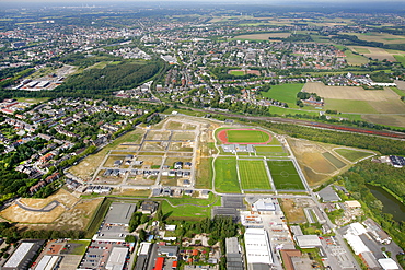 Aerial view, Maybacher Heide building area, Recklinghausen, Ruhr area, North Rhine-Westphalia, Germany, Europe