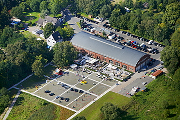 Aerial view, Rohrmeisterei cultural centre, Schwerte, Ruhr area, North Rhine-Westphalia, Germany, Europe