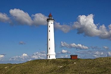 Lighthouse in Norre Lyngvig, Hvide Sande, Jutland, Denmark, Europe