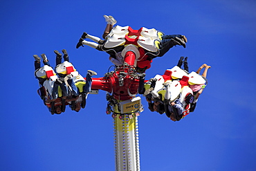 Flip Fly amusement ride at the Oktoberfest, Munich Beer Festival, Munich, Bavaria, Germany, Europe