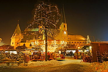 Christmas market, Kapellplatz, Altoetting, Upper Bavaria, Germany, Europe