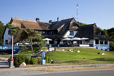 Hotel and Restaurant Moeve, Baltic Sea resort town of Ahrenshoop, Fischland, Mecklenburg-Western Pomerania, Germany, Europe