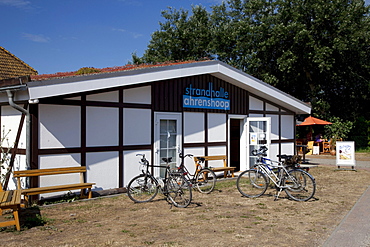 Beach Hall, Baltic Sea resort town of Ahrenshoop, Fischland, Mecklenburg-Western Pomerania, Germany, Europe