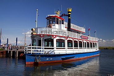 Paddle steamer Balticstar, Bodden tour, Baltic Sea spa of Zingst, Fischland Darss Zingst peninsula, Mecklenburg-Western Pomerania, Germany, Europe