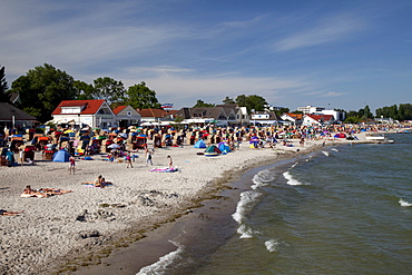 Beach, Baltic resort Kellenhusen, Luebecker Bucht bay, Baltic Sea coast, Schleswig-Holstein, Germany, Europe