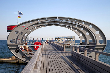 Pier, Baltic resort Kellenhusen, Luebecker Bucht bay, Baltic Sea coast, Schleswig-Holstein, Germany, Europe
