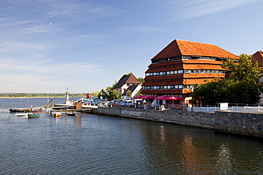 Pagodenspeicher warehouse, port of Neustadt, Luebeck Bay, Baltic Sea coast, Schleswig-Holstein, Germany, Europe