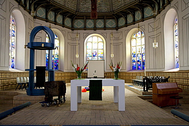 Sanctuary, Nikolaikirche church, Ploen, Holstein Switzerland, Schleswig-Holstein, Germany, Europe