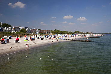 Coast and beach, Baltic resort Hohwacht, Hohwachter Bucht bay, Baltic Coast, Schleswig-Holstein, Germany, Europe
