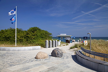 Entrance to the beach, Baltic resort Hohwacht, Hohwachter Bucht bay, Baltic Coast, Schleswig-Holstein, Germany, Europe