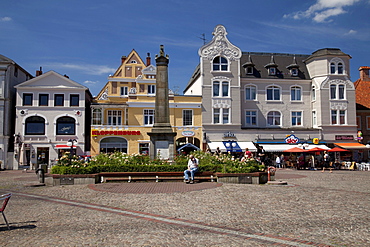 Market square, Eutin, Naturpark Holsteinische Schweiz, nature park, Schleswig-Holstein, Germany, Europe