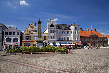 Market square, Eutin, Naturpark Holsteinische Schweiz, nature park, Schleswig-Holstein, Germany, Europe