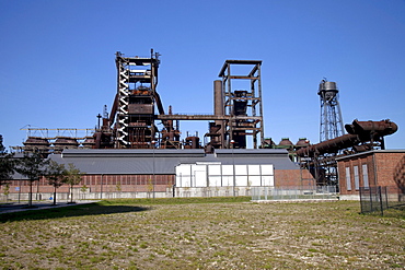 Blast furnace, former steel mill, location for technology and service, Phoenix West, Hoerde, Dortmund, Ruhr area, North Rhine-Westphalia, Germany, Europe