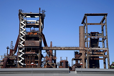 Blast furnace, former steel mill, location for technology and service, Phoenix West, Hoerde, Dortmund, Ruhr area, North Rhine-Westphalia, Germany, Europe