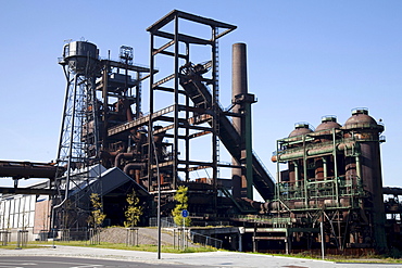 Blast furnace, former steel mill, location for technology and service, Phoenix West, Hoerde, Dortmund, Ruhr area, North Rhine-Westphalia, Germany, Europe