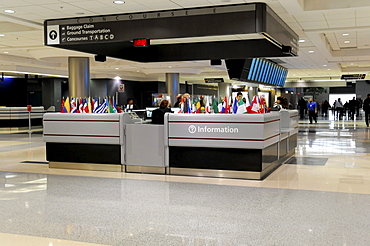 Information desk, Hartsfield-Jackson Atlanta International Airport, Atlanta Airport, Atlanta, USA, North America