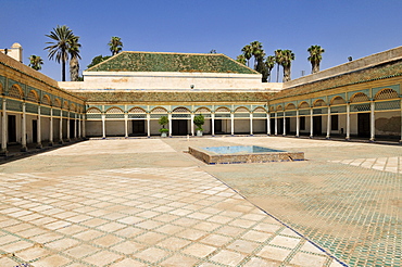 Courtyard in the El Bahia Palace, Marrakesh Medina, Unesco World Heritage Site, Morocco, North Africa