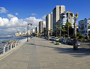 Corniche of Beirut, Beyrouth, Lebanon, Middle East, West Asia