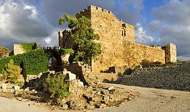 Crusader castle in the archeological site of Byblos, Unesco World Heritage Site, Jbail, Lebanon, Middle East, West Asia