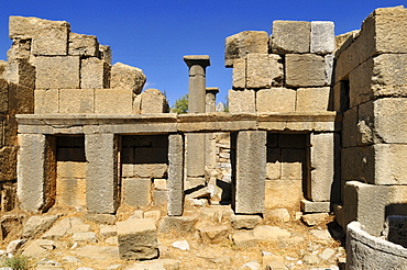 Ancient Roman temple ruin, archeological site of Qalaat Faqra, Lebanon, Middle East, West Asia