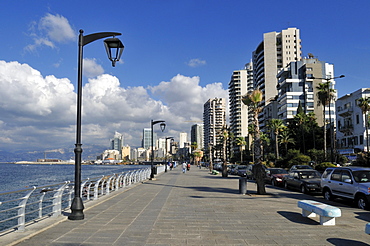 Corniche of Beirut, Beyrouth, Lebanon, Middle East, West Asia