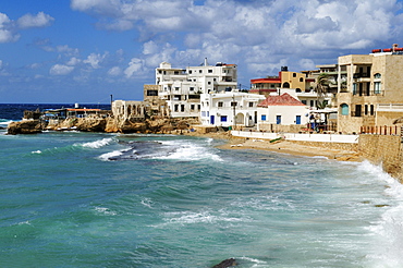 Mediterranean coast at Batroun, Lebanon, Middle East, West Asia