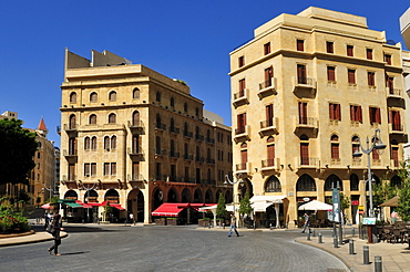 Historic buildings at Place de l'Etoile in the center of Beirut, Beyrouth, Lebanon, Middle East, West Asia